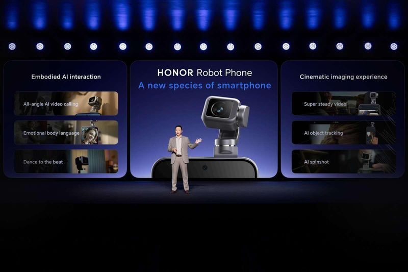  一口气发布机器人手机、折叠屏新旗舰、人形机器人，李健MWC炸场：荣耀要让AI长出手脚 新闻 一口气发布机器人手机、折叠屏新旗舰、人形机器人，李健MWC炸场：荣耀要让AI长出手脚 新闻